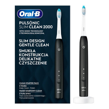 BRAUN Oral-B PULSONIC Slim Clean 2000 BLACK - soniczna szczoteczka elektryczna Oral-B