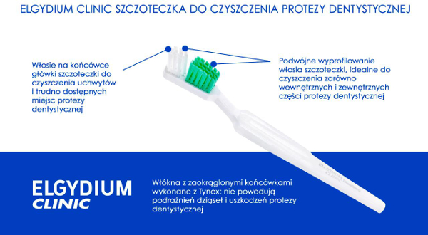 ELGYDIUM Clinic Denture szczoteczka do protez