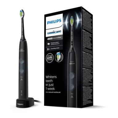 Philips SONICARE 4500 ProtectiveClean HX6830/44 BLACK - szczoteczka soniczna z końcówką Sonicare Optimal White (E3175)