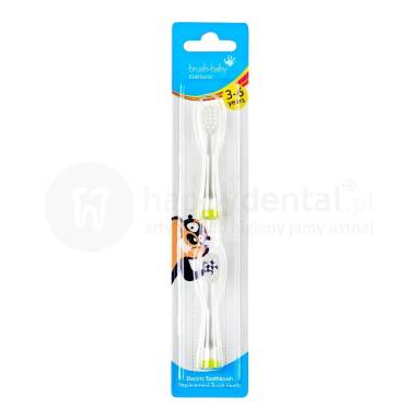 BRUSH-BABY KIDZsonic 3-6 lat - 2 SZTUKI - końcówki do szczoteczki sonicznej Brush-Baby KIDZsonic