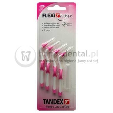 TANDEX Flexi-MAX 4szt. BLISTER 0.4-2.5mm (RÓŻOWE) - zestaw 4 szczoteczek międzyzębowych (coral)