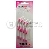 TANDEX Flexi-MAX 4szt. BLISTER 0.4-2.5mm (RÓŻOWE) - zestaw 4 szczoteczek międzyzębowych (coral)