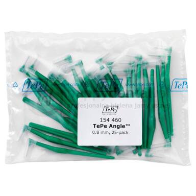 TEPE ID Angle (0.8mm) zielone 25szt. - zestaw szczoteczek międzyzębowych (szczoteczki w wersji ANGLE)