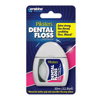 PIKSTERS Dental Floss 30m - nić  dentystyczna woskowana (E1268)