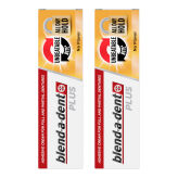BLEND-A-DENT PLUS Unbeatable Bite No Flavor 2x40g - zestaw dwóch kremów do protez o neutralnym smaku