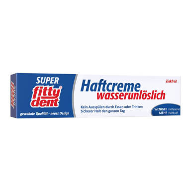 FITTYDENT Denture Cream 40g - super mocny klej do mocowania protez zębowych, długotrwały efekt (DUŻY)