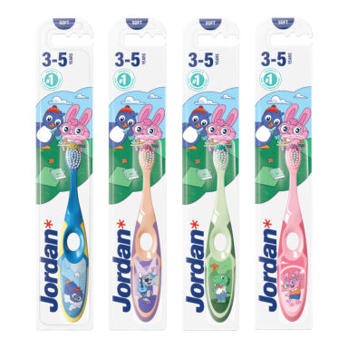JORDAN STEP-by-STEP Soft (3-5) - szczoteczka do zębów dla dzieci w wieku od 3 do 5 roku życia