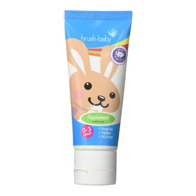 BRUSH-BABY AppleMint 50ml- pasta dla dzieci od 0 do 3 lat do pielęgnacji jamy ustnej o smaku jabłkowo-miętowym