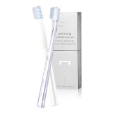 SWISS SMILE Snow White SET 2szt. BIAŁA+PRZEŹROCZYSTA (E053/E122) - ZESTAW wybielających szczoteczek do zębów z włosiem CUREN