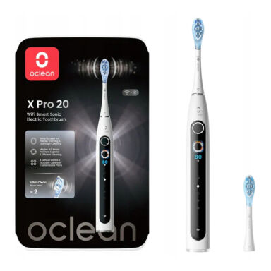 OCLEAN X PRO 20 WHITE - szczoteczka soniczna w kolorze białym z 2 końcówkami