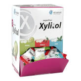 MIRADENT Xylitol Drops BOX 100szt. - przeciwpróchnicowe cukierki z ksylitolem w różnych smakach