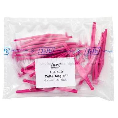 TEPE ID Angle (0.40mm) różowe 25szt. - zestaw szczoteczek międzyzębowych (szczoteczki w wersji ANGLE)