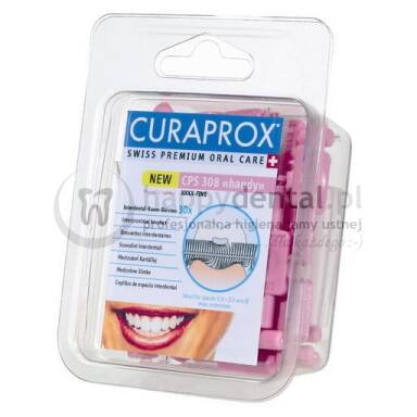 CURAPROX CPS Handy 308 Box 30szt. (różowe) - szczoteczki międzyzębowe z osłonką w opakowaniu zbiorczym