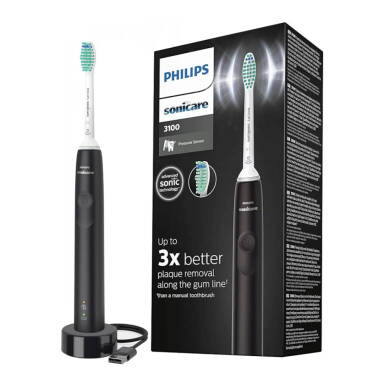 SONICARE Philips 3100 BLACK HX3671/14 - szczoteczka soniczna z czujnikiem nacisku