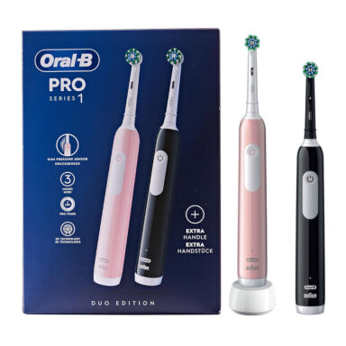 BRAUN Oral-B Pro SERIES 1 DUO Black/Pink - zestaw dwóch szczoteczek elektrycznych Oral-B
