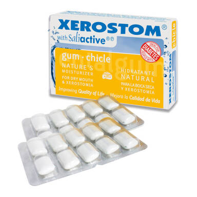 XEROSTOM Dry Mouth Dental Gum 20szt. - dentystyczna guma do żucia wspomagająca produkcję śliny