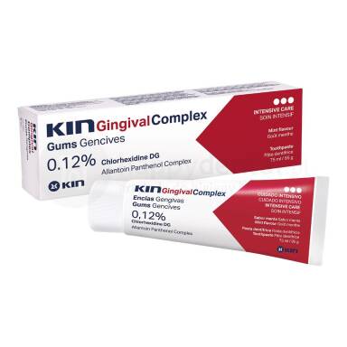 KIN Gingival Complex - pasta do zębów z chlorheksydyną 0,12% na zapalenia dziąseł - 75ml