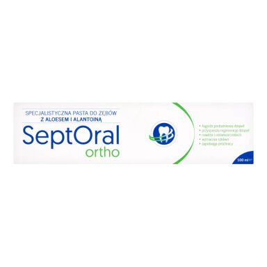 SEPTORAL Ortho 100ml - ortodontyczna pasta do zębów z chlorkiem cetylopirydyny 0,05% CPC, aloesem i alantoiną