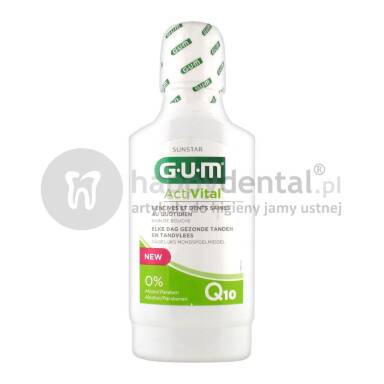 Płyn do płukania GUM ActiVital (6060) 500ml koenzymem Q10 i wyciągiem z granatu dla zdrowia zębów i dziąseł