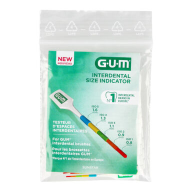 GUM Interdental Size Indicator 10szt. - zestaw 10 sond międzyzębowych