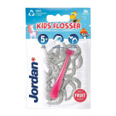 JORDAN Kids FLOSSER 36szt.- nić dentystyczna dla dzieci od 5 roku życia