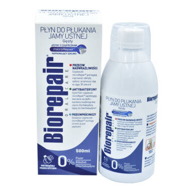 BIOREPAIR płyn do płukania jamy ustnej naprawiający powierzchnię szkliwa 500ml