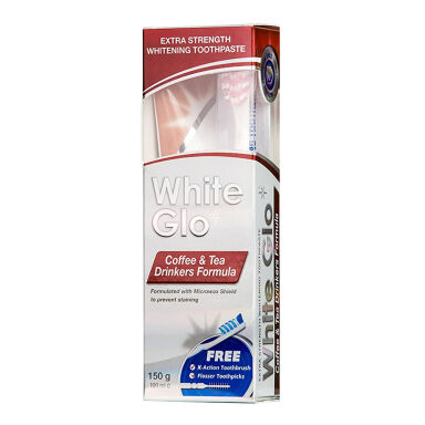 WHITE GLO Coffee and Tea 100ml - wybielająca pasta dla osób pijących kawę i herbatę