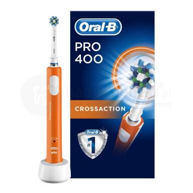 BRAUN Oral-B PRO-400  szczoteczka elektryczna Oral B - ZIELONA/POMARAŃCZOWA