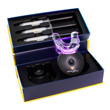 COCO GLAM Exclusive Teeth Whitening System - żel wybielający COCO GLAM + LED