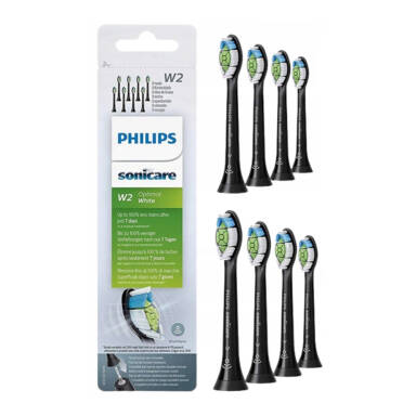 SONICARE Philips OPTIMAL WHITE HX6068/13 BLACK 8szt. - końcówki do szczoteczek sonicznych SONICARE