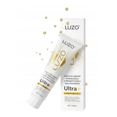 LUZO Ultra+ Super Probiotic-4 100g - pasta wybielająca do zębów z probiotykami i niacynamidem