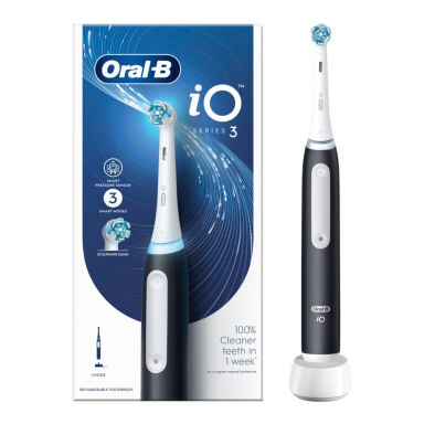 BRAUN Oral-B iO 3 BLACK - szczoteczka magnetyczna do zębów Oral-B w kolorze czarnym (E1277)