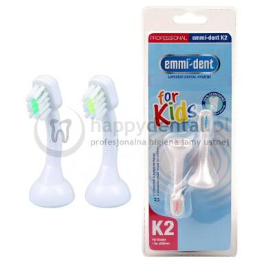 EMAG Emmi-Dent  For Kids K2 2szt. - końcówki wymienne dla dzieci do szczoteczek ultradźwiękowych EMAG