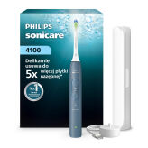 Philips SONICARE 4100 HX4043/48 BLUE + ETUI - szczoteczka soniczna z końcówką Optimal White i etui (E3595)