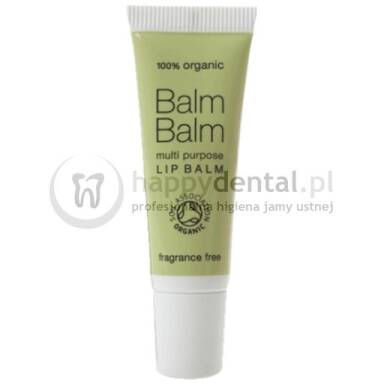 BALM BALM  Lip Balm TUBA 10ml - bezzapachowy, w 100% organiczny balsam do ust (zielony)