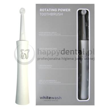 WHITEWASH Rotating Power PRT-1000 1szt. - elektryczna szczoteczka obrotowa do zębów (3 końcówki w zestawie)