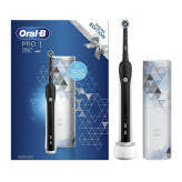 BRAUN Oral-B PRO 750 Black Edition - czarna szczoteczka elektryczna z końcówką CrossAction i etui