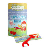 JACK  N'JILL Fairy Floss 30szt. - ekologiczne niciowykałaczki dla dzieci o smaku truskawkowym
