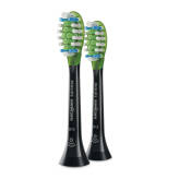 Końcówki do szczoteczek Sonicare Premium WHITE HX9062/33 BLACK - 2 sztuki w kolorze czarnym