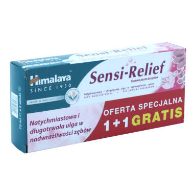 HIMALAYA Herbals Sensi-Relief DUO-PAK - zestaw past do zębów na wrażliwe zęby - 2szt.