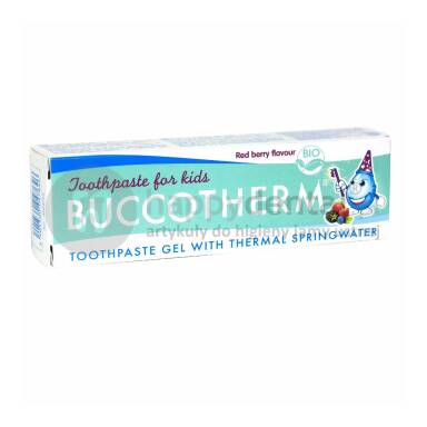 BUCCOTHERM Red Berry 50 ml organiczna pasta/żel do zębów bez fluoru dla dzieci powyżej 3 roku życia