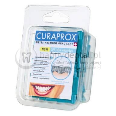 CURAPROX CPS Handy  306 Box 30szt. (turkusowe) - szczoteczki międzyzębowe z osłonką w opakowaniu zbiorczym