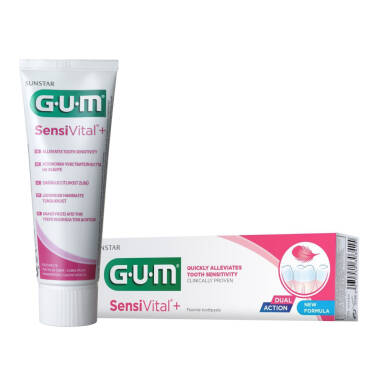 GUM SensiVital PLUS 75ml - pasta do zębów dedykowana dla osób dotkniętych nadwrażliwością zębów