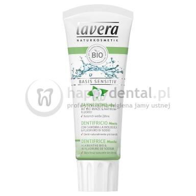 LAVERA Basis Sensitiv MIĘTOWA 75ml - pasta do zębów naturalna biel i ochrona przed próchnicą