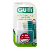 GUM Butler Soft-Picks LARGE (634) 50szt. - wyjątkowo elastyczne wykałaczki z delikatną, gumową końcówką (DUŻE)