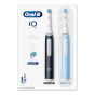 BRAUN Oral-B iO 3  Duo Pack BLACK&BLUE - zestaw szczoteczek magnetycznych do zębów Oral-B w kolorze czarnym i niebieskim (E1772) - 2