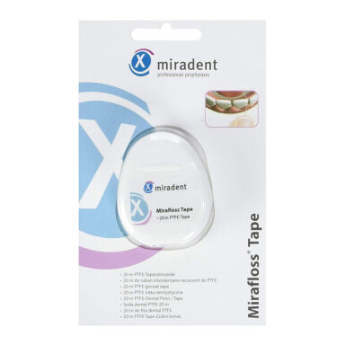 MIRADENT Mirafloss  Tape 20m - nitka od zębów w formie taśmy powlekana teflonem