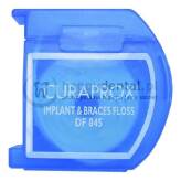 CURAPROX DF 845 Implant&Braces 50szt. - nić ortodontyczna dentystyczna z gąbką czyszczącą do pielęgnacji implantów oraz aparatów ortodontycznych