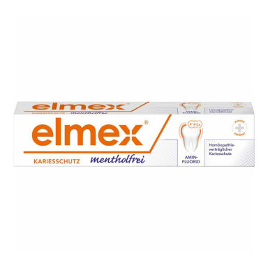 ELMEX Menthol-Free 75ml - pasta bez mentolu spełniająca wymogi homeopatii (biała) - PONOWNIE DOSTĘPNA !!!