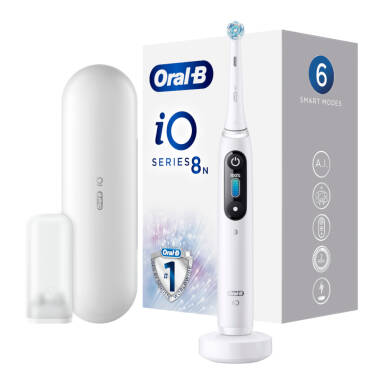 BRAUN Oral-B iO 8 WHITE - szczoteczka magnetyczna do zębów Oral-B w kolorze białym